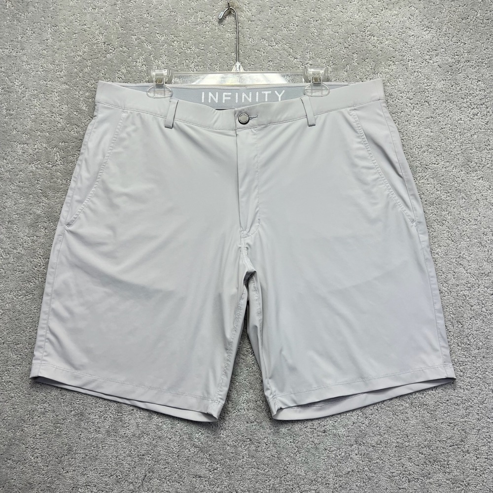 Infinity Linearflex Golf Shorts Mens Size 40 Gray Activewear Sporty Performance